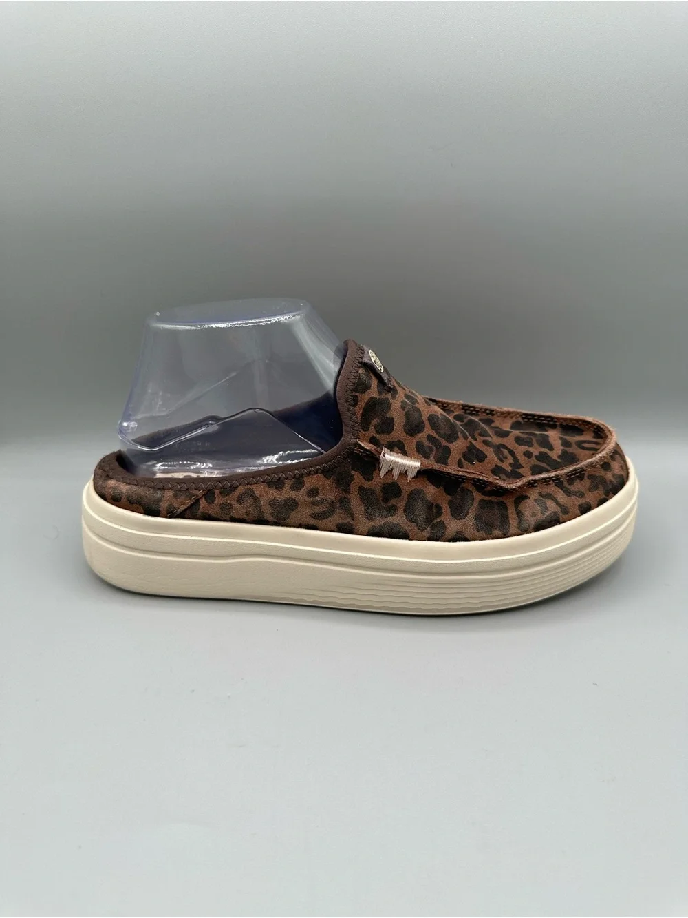 Hey Dude Austin Lift Classic Platform Leopard Slip On Women 8 Brown - Picture 4 of 11